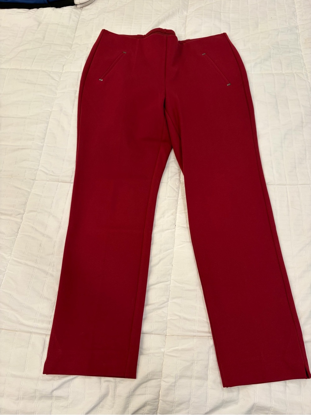 Chico's Women's Deep Red Straight-Leg Pants